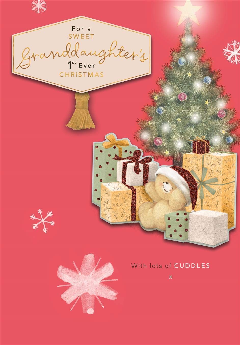 Forever Friends Granddaughter's 1st Ever Christmas Hallmark Medium Christmas Card 