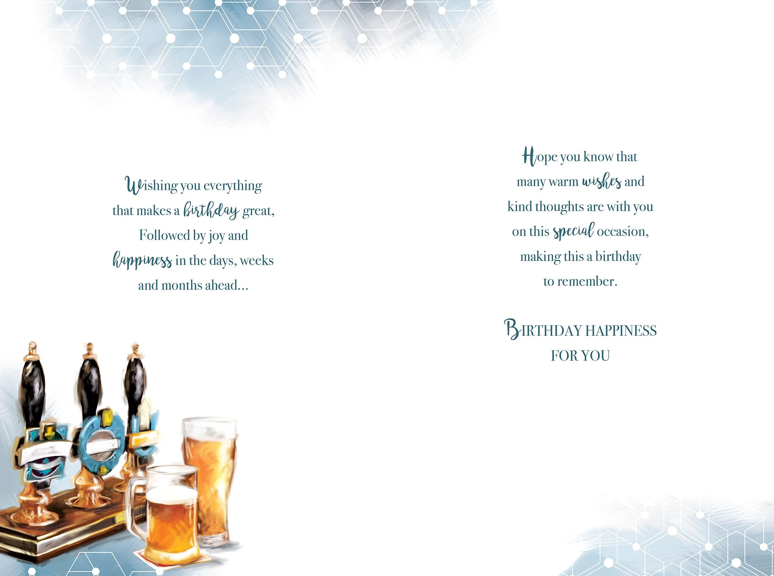 Special Brother 70 Today - Beer Pub Happy 70th Birthday Card Lovely Verse Inside