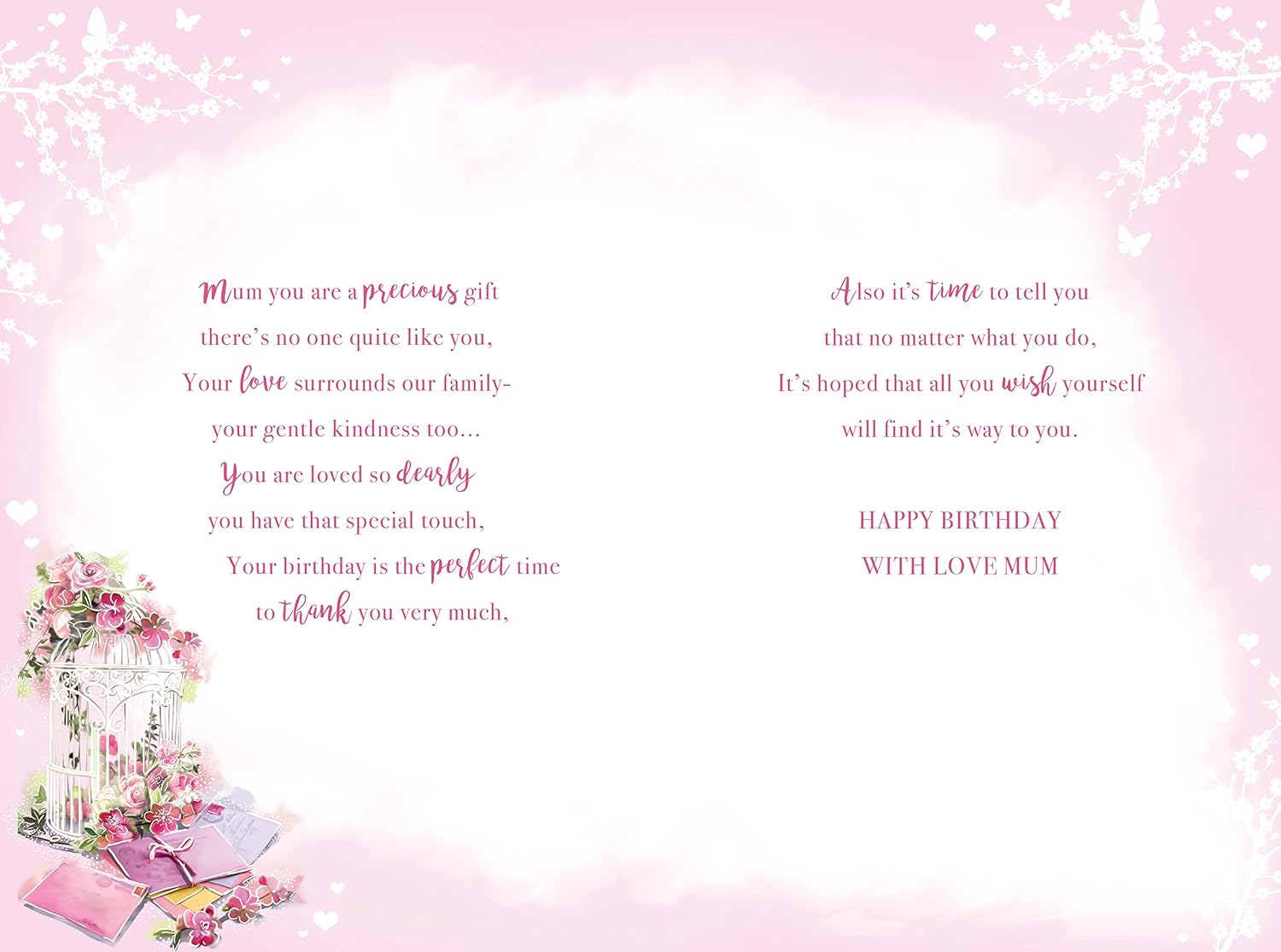 Birthday Wishes Mum 90 Today With Love Luxury Floral Silver Foil 90th Greeting Card by Kingfisher