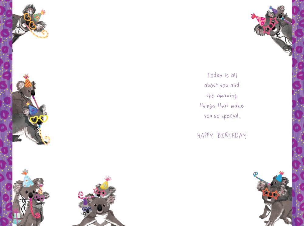 Great Granddaughter 12th Birthday Card Age 12 Koala Printed Insert Lovely Verse