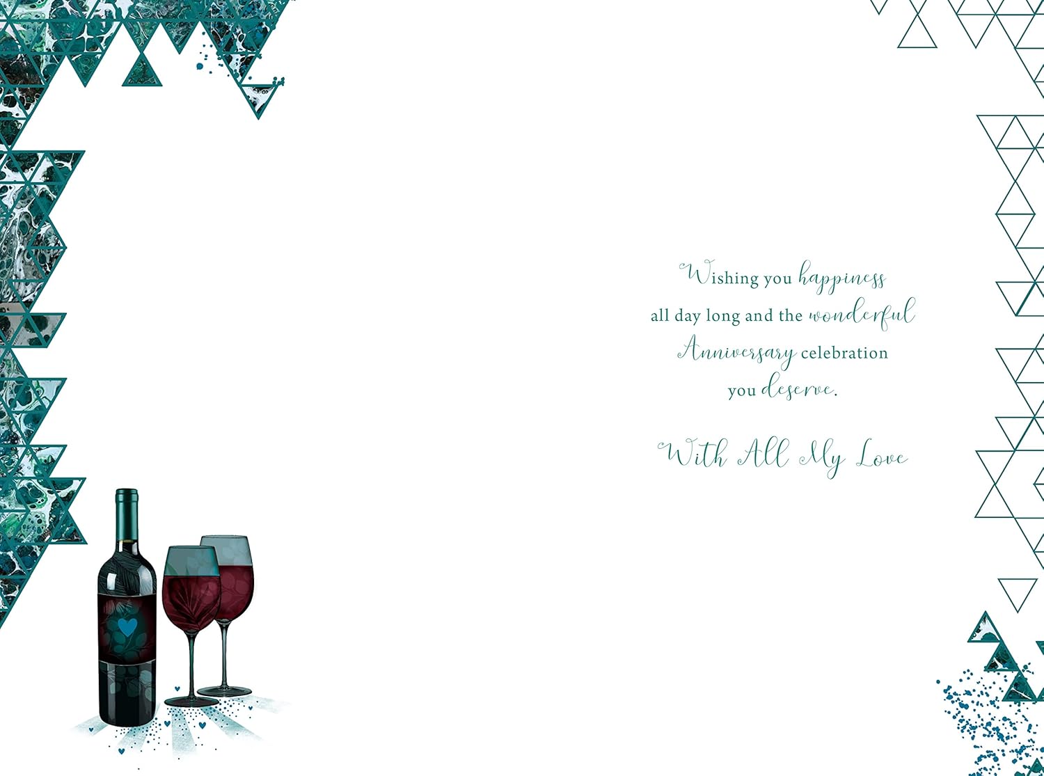 My Amazing Husband on Our Emerald Anniversary With Love 55th Roses Red Wine Green Foil Greeting Card