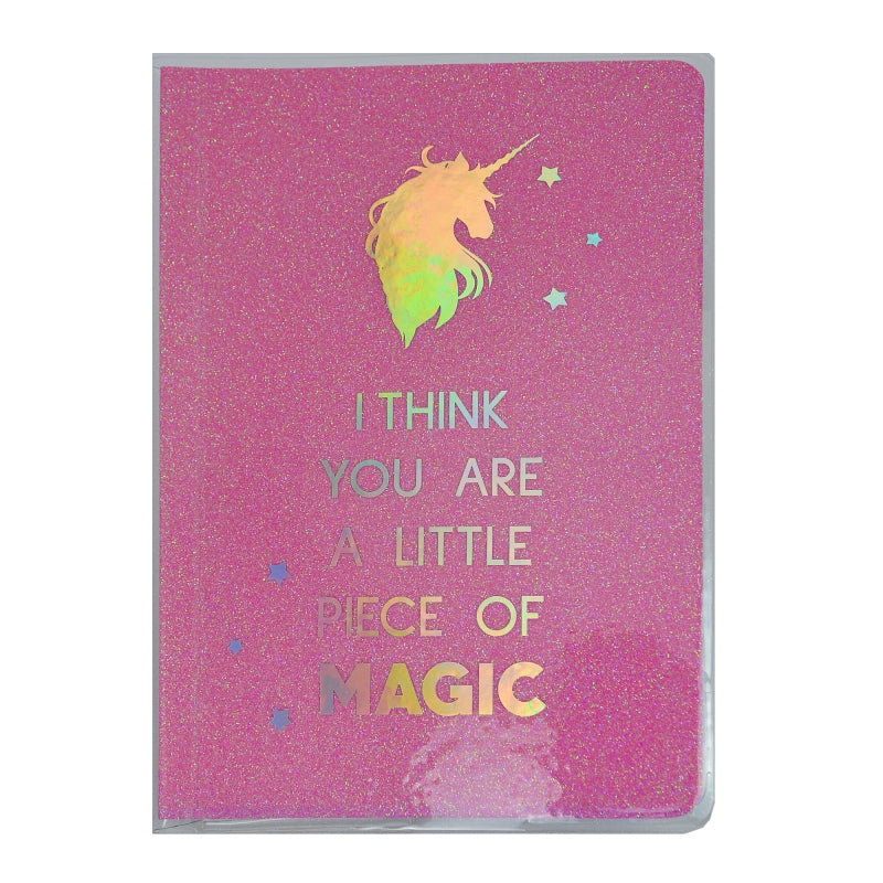 I Think You Are A Little Piece Of Magic A5 Glitter Notebook 