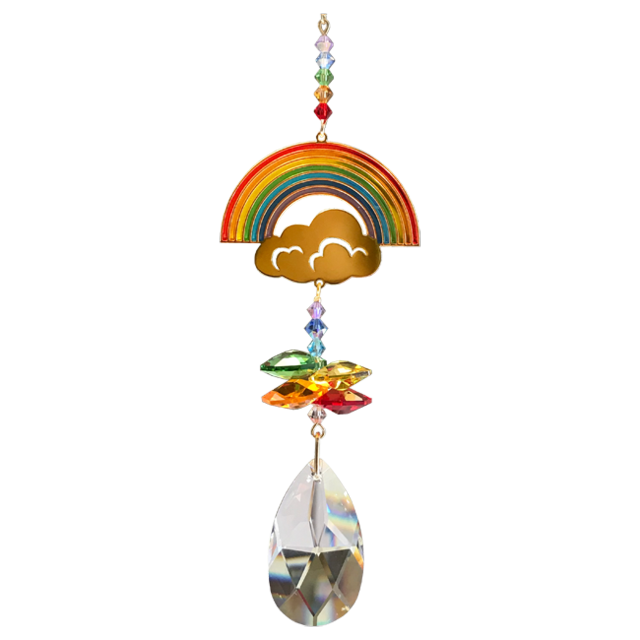 Thank You NHS Inspired Limited Edition Crystal Fantasy Hanging Rainbow Sun-catcher Embellished with Branded Crystals