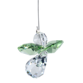 August Birthstone Peridot Crystal Guardian Angel Hanging Charm