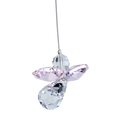 October Birthstone Rose Crystal Guardian Angel Hanging Charm