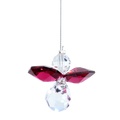 July Birthstone Ruby Crystal Guardian Angel Hanging Charm