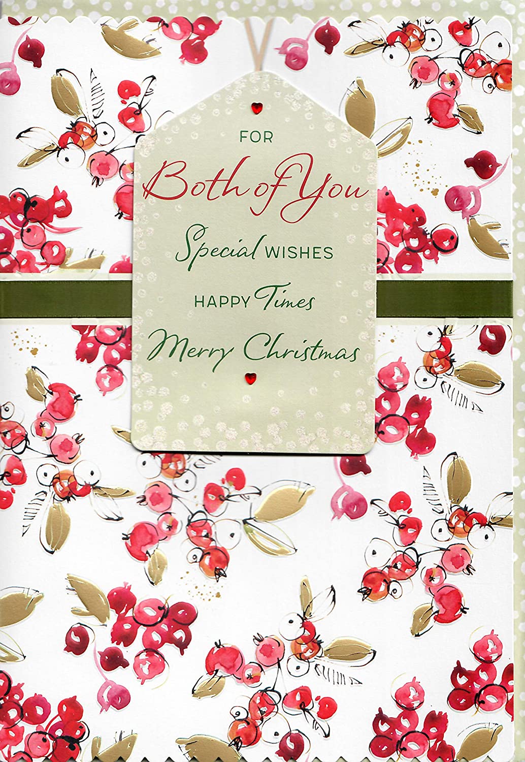 For Both of You Special Wishes Happy Times Merry Christmas Festive Large Card