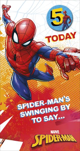 Spider-Man 5 Today Birthday Card 