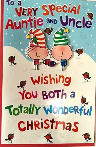 To A Very Special Auntie and Uncle Wonderful Christmas Card