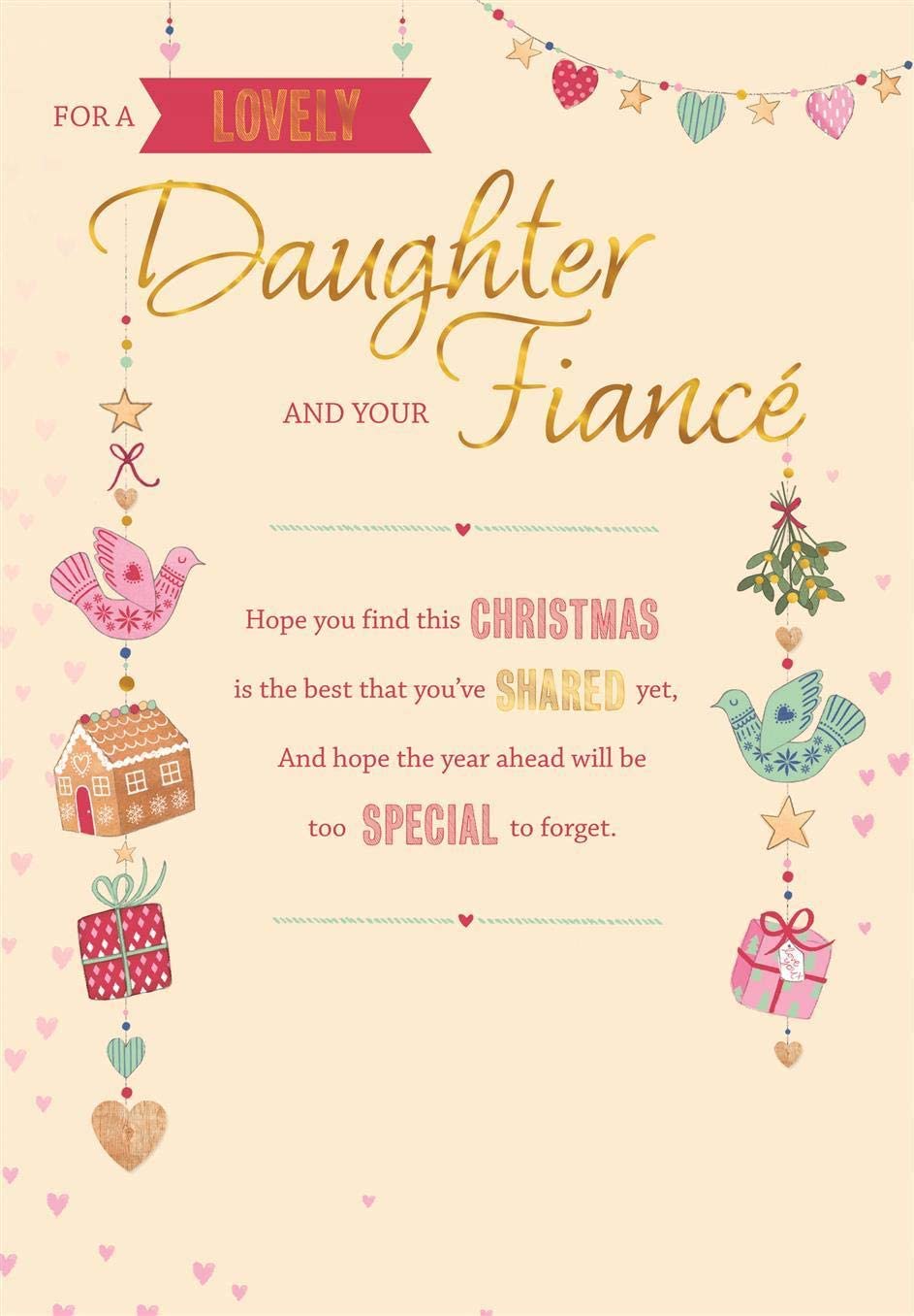 Lovely Daughter and Your Fiance Special Christmas Card