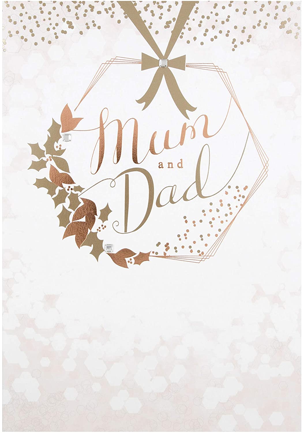 Hallmark Mum and Dad Medium Beautiful Christmas Card 'Happy New Year'