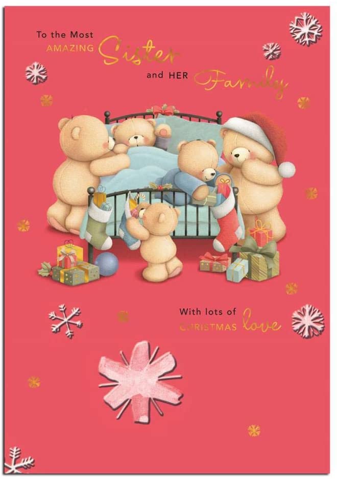 Forever Friends Amazing Sister & Family Lovely Christmas Card