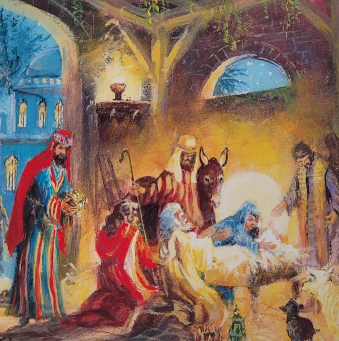 Light of The World Nativity Single Religious Charity Christmas and New Year Greeting Card